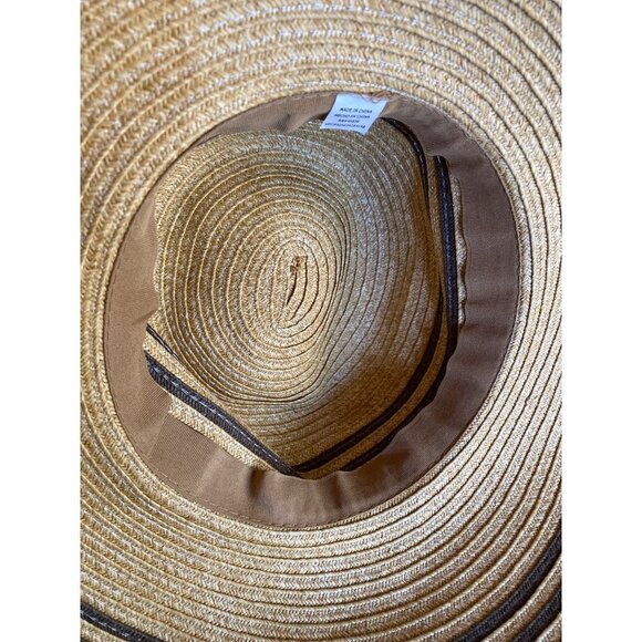 Tan Brown Floppy Sun Hat  Wide Brim One Size - Picture 7 of 7